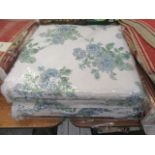 Two bagged floral bed throws 240x260cm