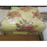 Two bagged yellow floral bed throws 240x260cm