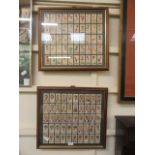Two framed and glazed cigarette card displays to include sportsmen