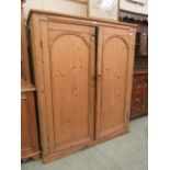A 19th-century pine housekeepers cupboard CONDITION REPORT: No apparent damage or