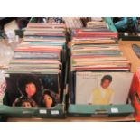 Two trays of LPs by various artists to include Michael Jackson, Jonny Cask etc.