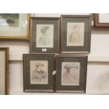 A set of four framed and glazed historical figure prints