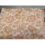 A floral bed throw