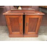 Two 19th century mahogany pot cupboards (A/F) CONDITION REPORT: No apparent signs of
