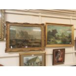 Two framed and glazed prints of countryside and river scenes