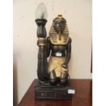A moulded Egyptian style table lamp