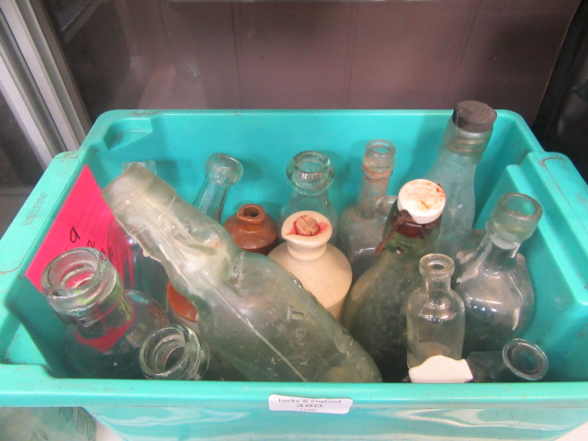 A quantity of old glass bottles