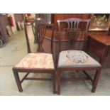 Two Georgian mahogany single chairs