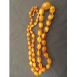 A string of amber style beads