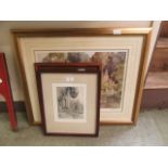A selection of assorted framed and glazed prints to include buildings,