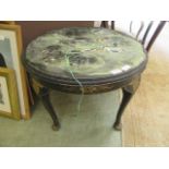A Chinoiserie circular painted table (A/F)