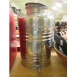 A stainless steel water container