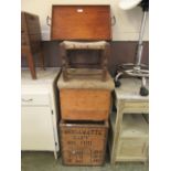 A selection of packing cases, small stool,