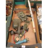 A tray containing tanks, rifle, artillery gun,