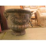 A modern garden stoneware pot