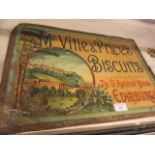 An enamelled tin plaque 'Mcvities and Price Biscuits'
