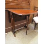 A small Edwardian walnut inlaid Sutherland table