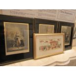 Three framed and glazed 'Pride of London' prints together with a framed and glazed print of