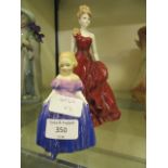 A small Royal Doulton figurine "Marie" HN1370 together with a Coalport figurine of a young lady