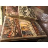 Three albums of assorted postcards