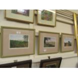 Three framed and glazed limited edition prints of countryside signed in pencil K Welling