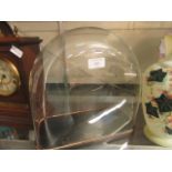 A glass dome on wooden base CONDITION REPORT: The dome is approximately 35cm tall