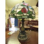 A reproduction Tiffany style table lamp