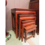 A nest of four Chinese hardwood tables