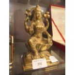 A cast brass Indian Buddha