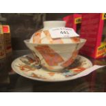 An Oriental cup, saucer,