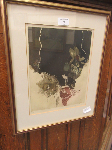 A framed and glazed limited edition print of oriental lady number 34 of 80,