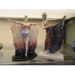 Two ceramic figures by Kevin Francis titled 'A Syrian Queen' and 'Persian Dancer'