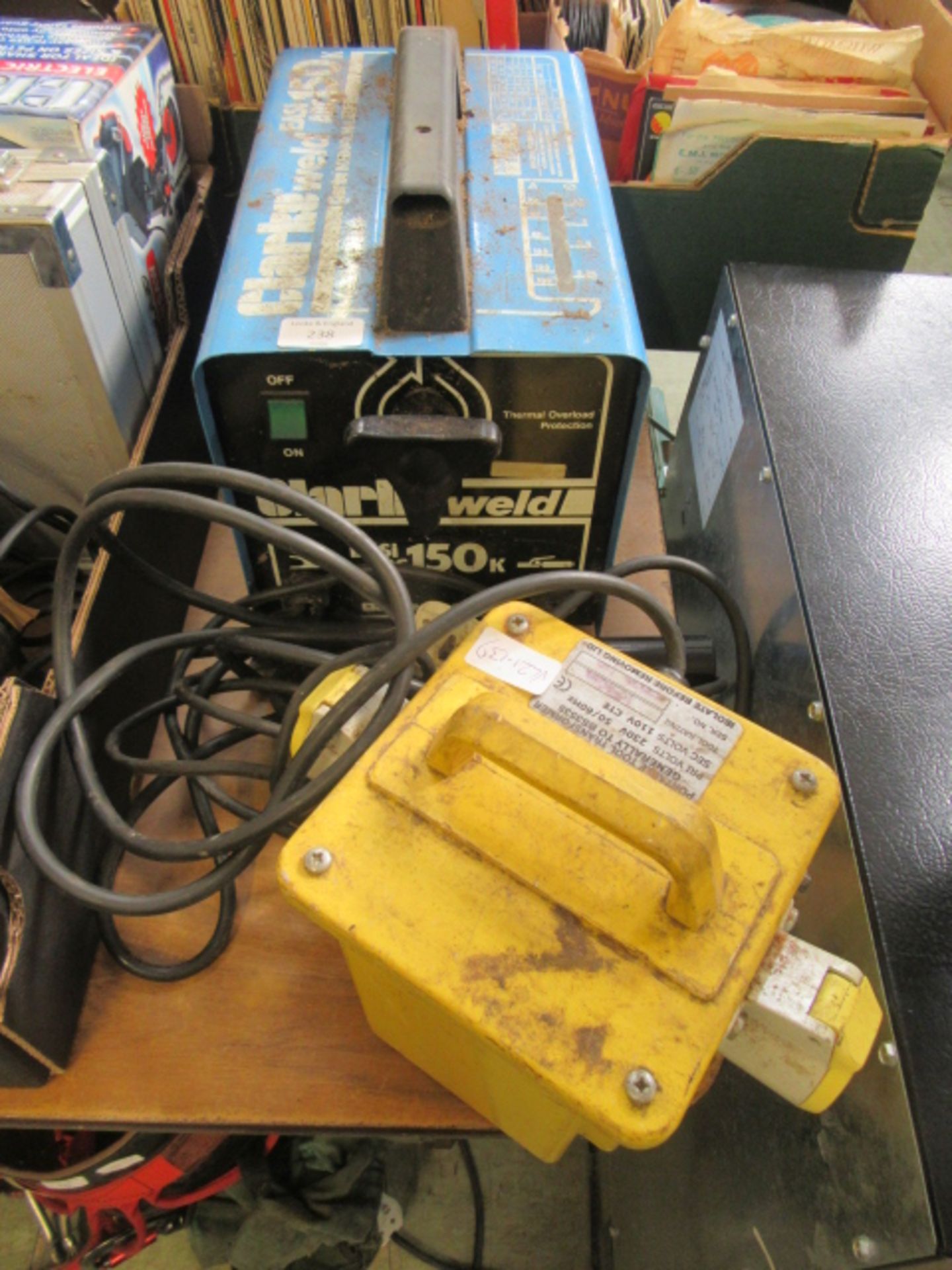 A Clark easy arc 150 together with a portable tool transformer