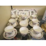 A Fenton china Indian Tree part tea service