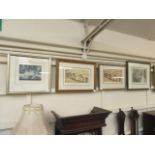 A set of three framed and glazed limited edition prints titled "the storm",