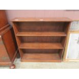 A short oak open bookcase