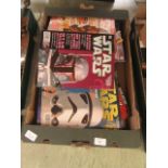 A tray of mainly Star Wars and other comics and magazines