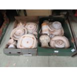 Two trays of ceramic mainly table ware