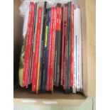 A box of auction catalogues including Christies, Bonhams etc.