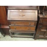 An oak fall front bureau