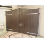 A pair of substantial driveway gates, total width 264cm CONDITION REPORT: Some wear,