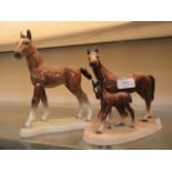 Two continental ceramic figures of horses