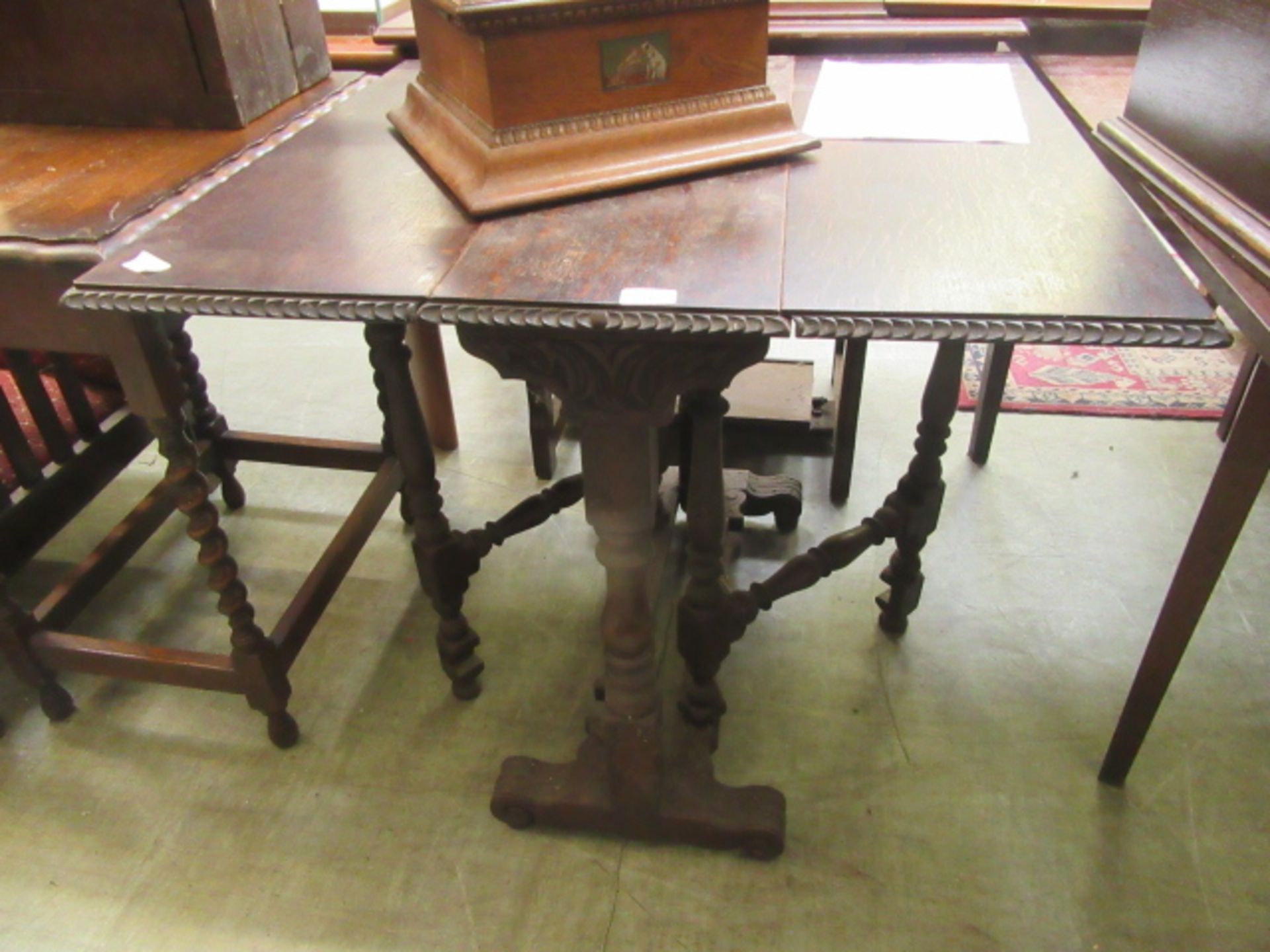 A small gate leg table