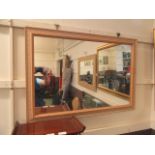 A reproduction line effect rectangular wall mirror