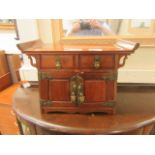 A Chinese hardwood jewellery box