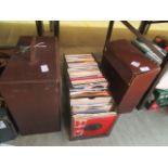 Two boxes of a quanitity of LPs by various artists