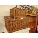 Two wicker baskets