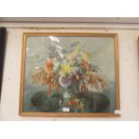 A framed and glazed print of still life after Vernon Ward