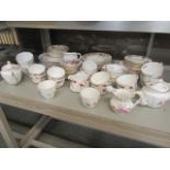 A collection of Royal Crown Derby tableware 'Derby Poses' and Minton comprising of plates, cups,