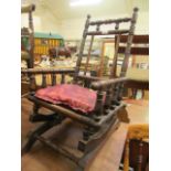 A Victorian American style rocking chair